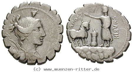 Klicken Sie auf das Bild um es auf Ihrem Rechner zu speichern a-postumius-denar-serratus/17483.jpg