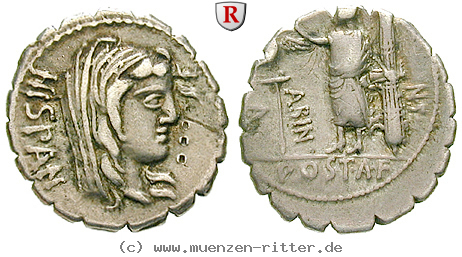 Klicken Sie auf das Bild um es auf Ihrem Rechner zu speichern a-postumius-denar-serratus/48766.jpg