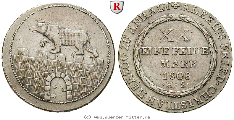 Klicken Sie auf das Bild um es auf Ihrem Rechner zu speichern anhalt-alexander-carl-1-2-taler/73448.jpg