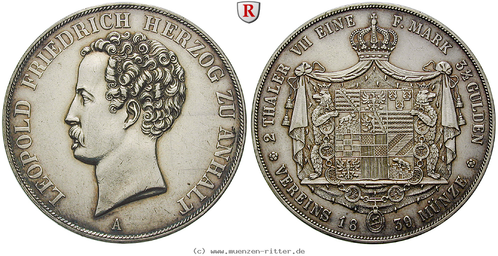 Klicken Sie auf das Bild um es auf Ihrem Rechner zu speichern anhalt-leopold-friedrich-vereinsdoppeltaler/85008.jpg