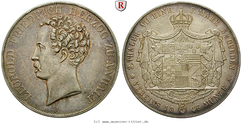 Klicken Sie auf das Bild um es auf Ihrem Rechner zu speichern anhalt-leopold-friedrich-vereinsdoppeltaler/99328.jpg