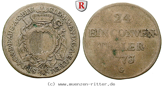 Klicken Sie auf das Bild um es auf Ihrem Rechner zu speichern augsburg-bistum-clemens-wenceslaus-von-sachsen-5-kreuzer/48214.jpg