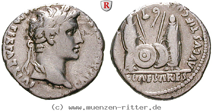 Klicken Sie auf das Bild um es auf Ihrem Rechner zu speichern augustus-denar/12308.jpg