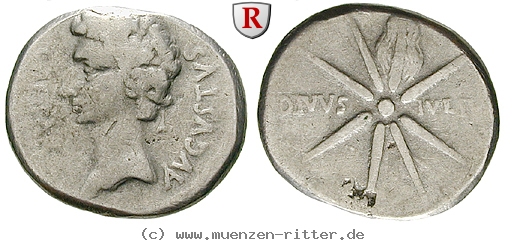 Klicken Sie auf das Bild um es auf Ihrem Rechner zu speichern augustus-denar/69076.jpg