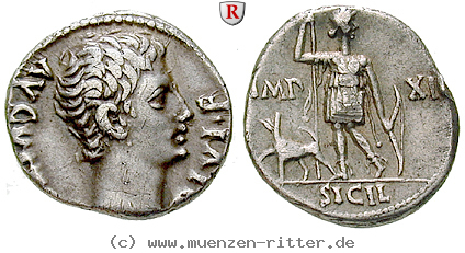 Klicken Sie auf das Bild um es auf Ihrem Rechner zu speichern augustus-denar/77573.jpg
