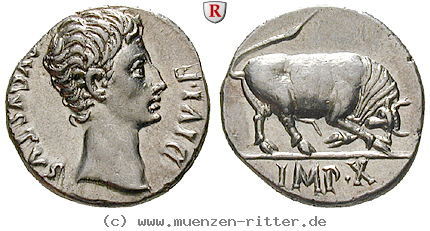 Klicken Sie auf das Bild um es auf Ihrem Rechner zu speichern augustus-denar/78368.jpg