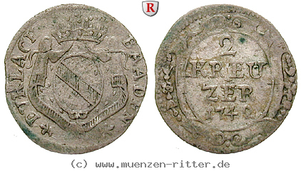 Klicken Sie auf das Bild um es auf Ihrem Rechner zu speichern baden-karl-friedrich-2-kreuzer/30343.jpg