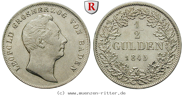 Klicken Sie auf das Bild um es auf Ihrem Rechner zu speichern baden-karl-leopold-friedrich-1-2-gulden/93818.jpg