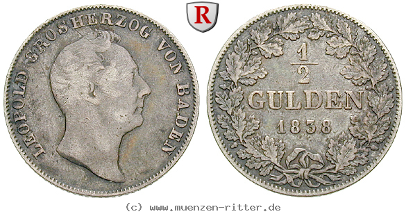 Klicken Sie auf das Bild um es auf Ihrem Rechner zu speichern baden-karl-leopold-friedrich-1-2-gulden/eadt2235.jpg