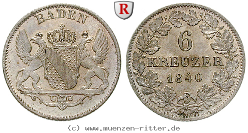 Klicken Sie auf das Bild um es auf Ihrem Rechner zu speichern baden-karl-leopold-friedrich-6-kreuzer/22394.jpg