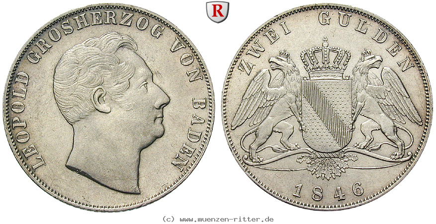 Klicken Sie auf das Bild um es auf Ihrem Rechner zu speichern baden-karl-leopold-friedrich-doppelgulden/72420.jpg
