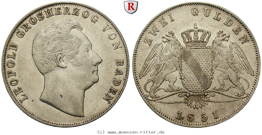 Klicken Sie auf das Bild um es auf Ihrem Rechner zu speichern baden-karl-leopold-friedrich-doppelgulden/93073.jpg