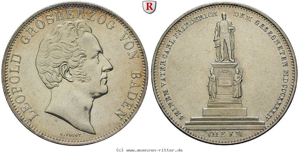 Klicken Sie auf das Bild um es auf Ihrem Rechner zu speichern baden-karl-leopold-friedrich-vereinsdoppeltaler/88127.jpg