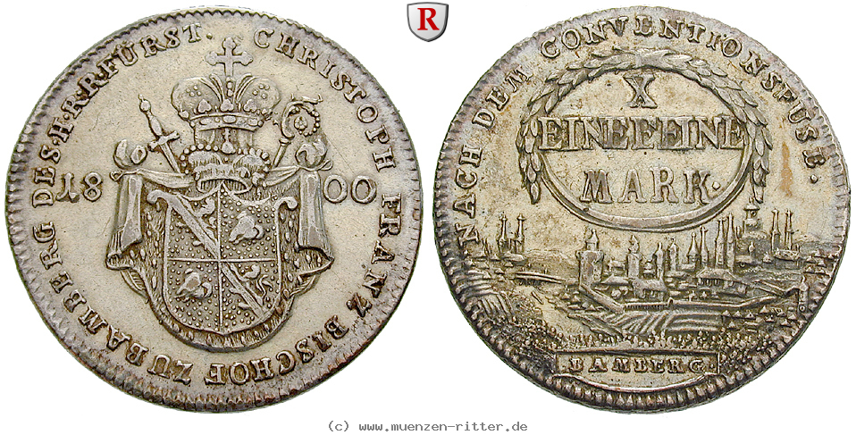 Klicken Sie auf das Bild um es auf Ihrem Rechner zu speichern bamberg-bistum-christoph-franz-von-buseck-konventionstaler/70171.jpg