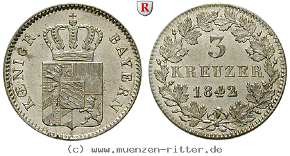 bayern-ludwig-i-3-kreuzer/93778.jpg