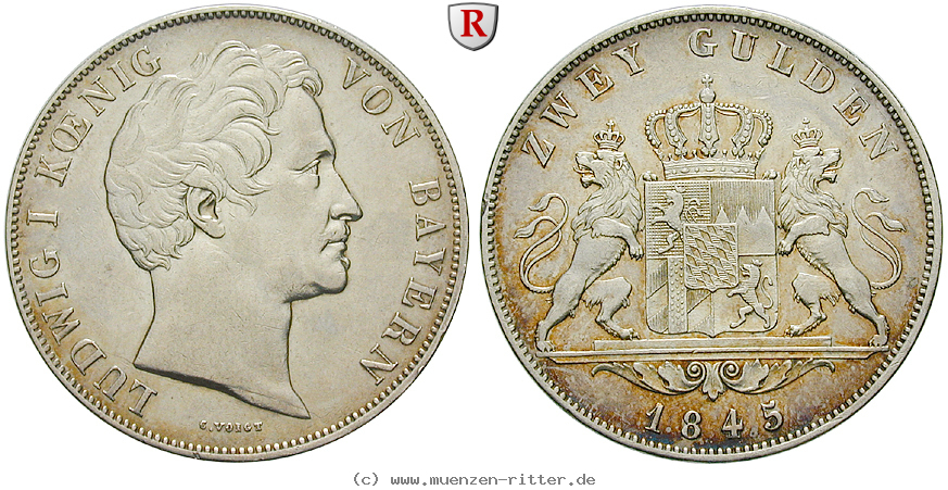 Klicken Sie auf das Bild um es auf Ihrem Rechner zu speichern bayern-ludwig-i-doppelgulden/22429.jpg
