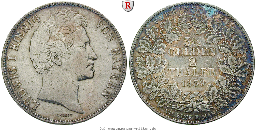 Klicken Sie auf das Bild um es auf Ihrem Rechner zu speichern bayern-ludwig-i-vereinsdoppeltaler/72683.jpg