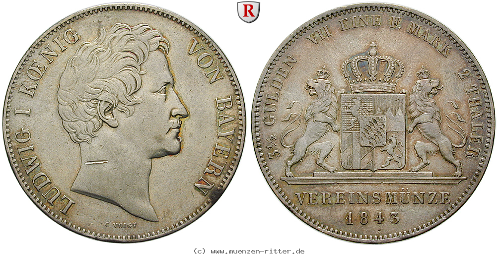 Klicken Sie auf das Bild um es auf Ihrem Rechner zu speichern bayern-ludwig-i-vereinsdoppeltaler/90580.jpg