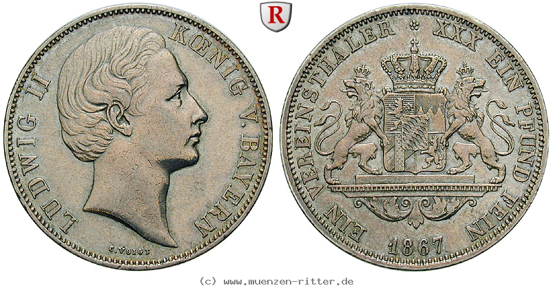Klicken Sie auf das Bild um es auf Ihrem Rechner zu speichern bayern-ludwig-ii-vereinstaler/83638.jpg