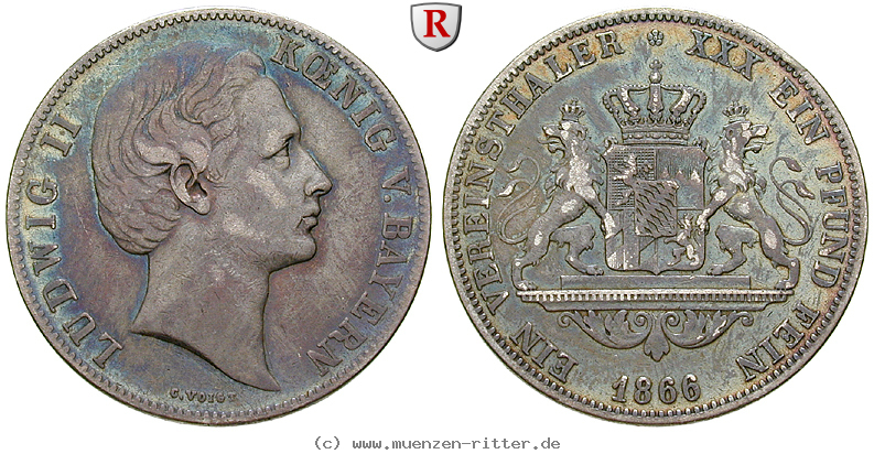 Klicken Sie auf das Bild um es auf Ihrem Rechner zu speichern bayern-ludwig-ii-vereinstaler/84141.jpg