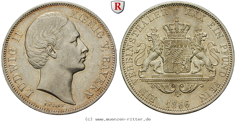 Klicken Sie auf das Bild um es auf Ihrem Rechner zu speichern bayern-ludwig-ii-vereinstaler/93260.jpg