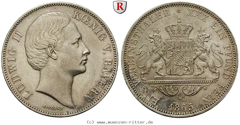 Klicken Sie auf das Bild um es auf Ihrem Rechner zu speichern bayern-ludwig-ii-vereinstaler/94110.jpg