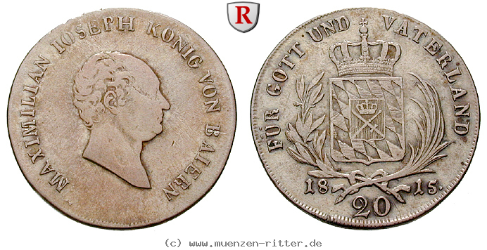Klicken Sie auf das Bild um es auf Ihrem Rechner zu speichern bayern-maximilian-i-joseph-20-kreuzer/eadt2271.jpg