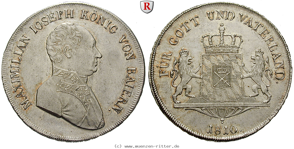 Klicken Sie auf das Bild um es auf Ihrem Rechner zu speichern bayern-maximilian-i-joseph-konventionstaler/101937.jpg