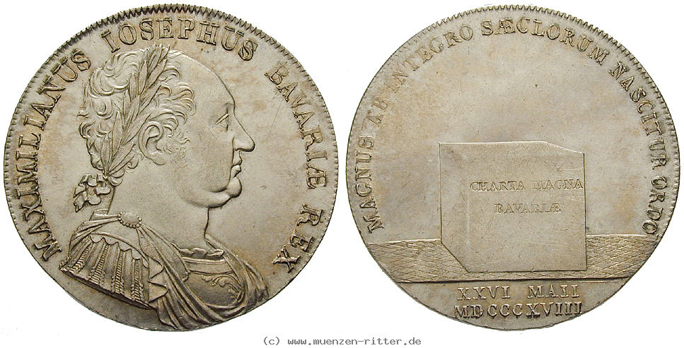 Klicken Sie auf das Bild um es auf Ihrem Rechner zu speichern bayern-maximilian-i-joseph-konventionstaler/36131.jpg
