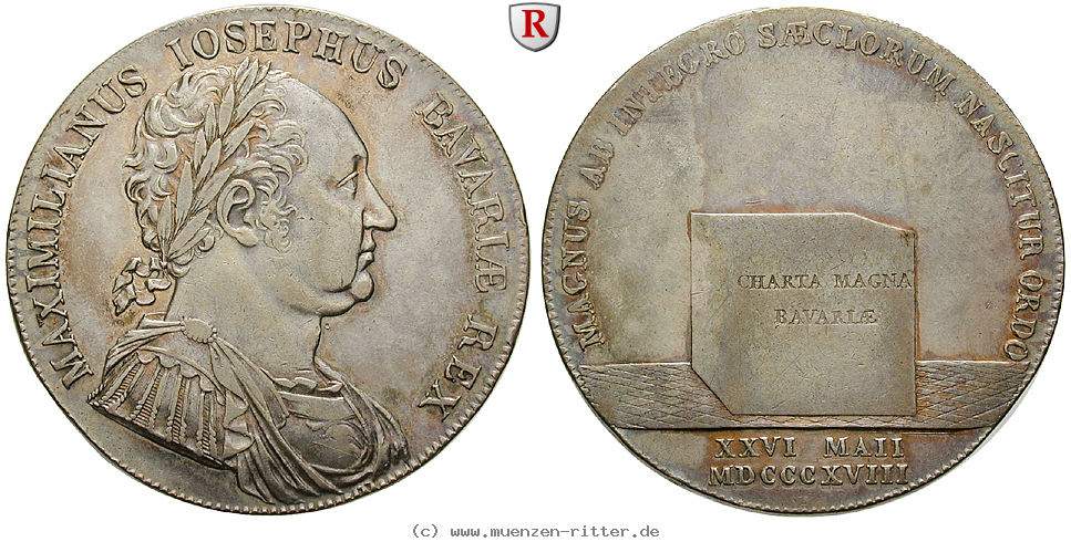Klicken Sie auf das Bild um es auf Ihrem Rechner zu speichern bayern-maximilian-i-joseph-konventionstaler/87552.jpg