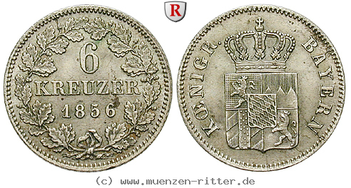 Klicken Sie auf das Bild um es auf Ihrem Rechner zu speichern bayern-maximilian-ii-6-kreuzer/36269.jpg
