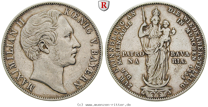Klicken Sie auf das Bild um es auf Ihrem Rechner zu speichern bayern-maximilian-ii-doppelgulden/84290.jpg