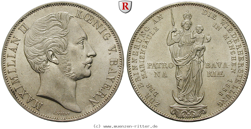 Klicken Sie auf das Bild um es auf Ihrem Rechner zu speichern bayern-maximilian-ii-doppelgulden/94097.jpg