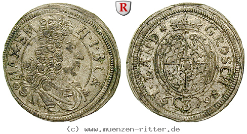 bayern-maximilian-ii-emanuel-3-kreuzer/34595.jpg