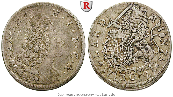 Klicken Sie auf das Bild um es auf Ihrem Rechner zu speichern bayern-maximilian-ii-emanuel-30-kreuzer/93853.jpg