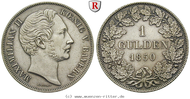 Klicken Sie auf das Bild um es auf Ihrem Rechner zu speichern bayern-maximilian-ii-gulden/85051.jpg