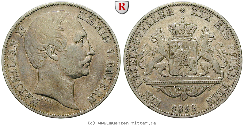 Klicken Sie auf das Bild um es auf Ihrem Rechner zu speichern bayern-maximilian-ii-vereinstaler/100570.jpg
