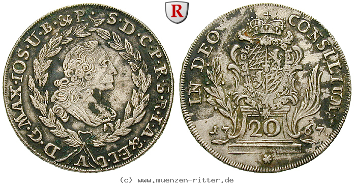 Klicken Sie auf das Bild um es auf Ihrem Rechner zu speichern bayern-maximilian-iii-joseph-20-kreuzer/34614.jpg
