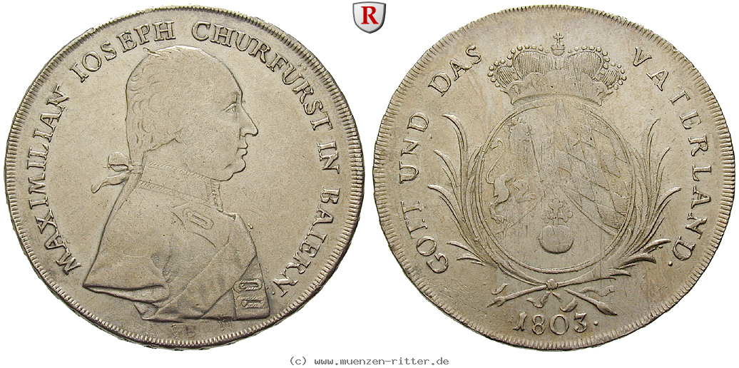 Klicken Sie auf das Bild um es auf Ihrem Rechner zu speichern bayern-maximilian-iv-joseph-konventionstaler/36128.jpg