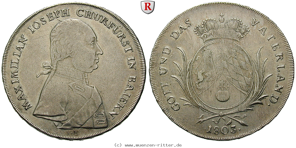 Klicken Sie auf das Bild um es auf Ihrem Rechner zu speichern bayern-maximilian-iv-joseph-konventionstaler/93234.jpg