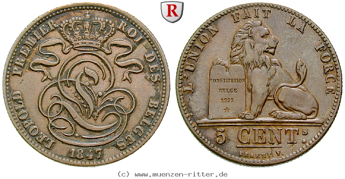 Klicken Sie auf das Bild um es auf Ihrem Rechner zu speichern belgien-leopold-i-5-centimes/ag19877.jpg