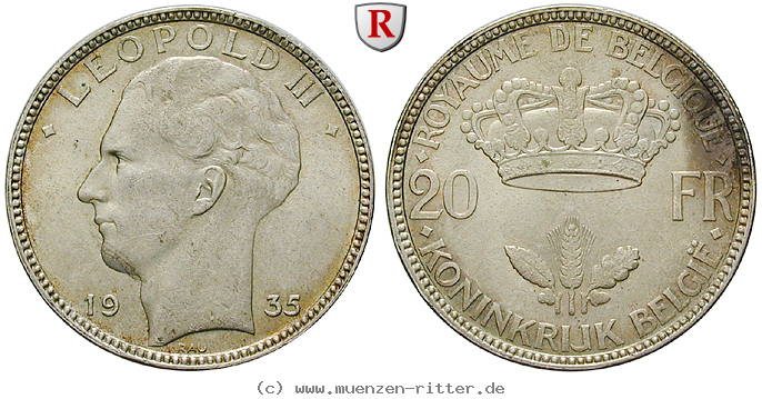 Klicken Sie auf das Bild um es auf Ihrem Rechner zu speichern belgien-leopold-iii-20-francs/66845.jpg