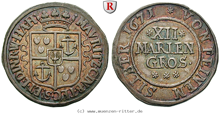 Klicken Sie auf das Bild um es auf Ihrem Rechner zu speichern bentheim-tecklenburg-rheda-grafschaft-moritz-12-mariengroschen/61867.jpg