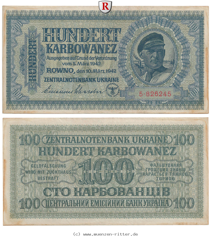Klicken Sie auf das Bild um es auf Ihrem Rechner zu speichern besatzungsausgaben-des-2-weltkrieges-1939-1945-100-karbowanez/77759.jpg