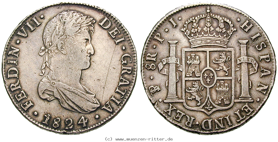 Klicken Sie auf das Bild um es auf Ihrem Rechner zu speichern bolivien-ferdinand-vii-8-reales/13249.jpg