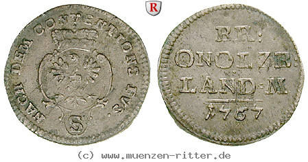 Klicken Sie auf das Bild um es auf Ihrem Rechner zu speichern brandenburg-in-franken-christian-friedrich-karl-alexander-2-1-2-kreuzer/34634.jpg