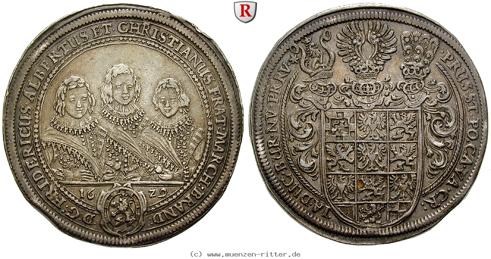 Klicken Sie auf das Bild um es auf Ihrem Rechner zu speichern brandenburg-in-franken-friedrich-albrecht-christian-unter-vormundschaft-reichstaler/97101.jpg