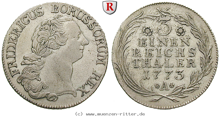 Klicken Sie auf das Bild um es auf Ihrem Rechner zu speichern brandenburg-preussen-friedrich-ii-1-3-taler/82098.jpg