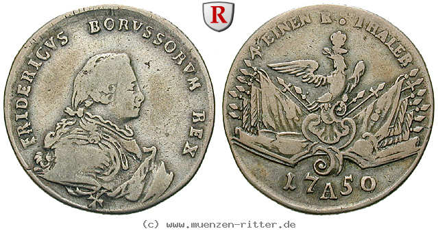 Klicken Sie auf das Bild um es auf Ihrem Rechner zu speichern brandenburg-preussen-friedrich-ii-1-4-taler/85929.jpg