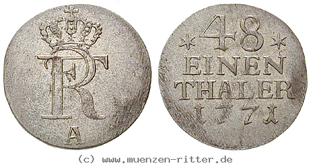 Klicken Sie auf das Bild um es auf Ihrem Rechner zu speichern brandenburg-preussen-friedrich-ii-1-48-taler/14691.jpg